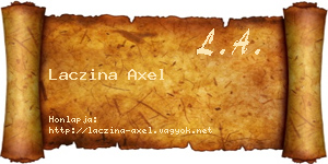 Laczina Axel névjegykártya